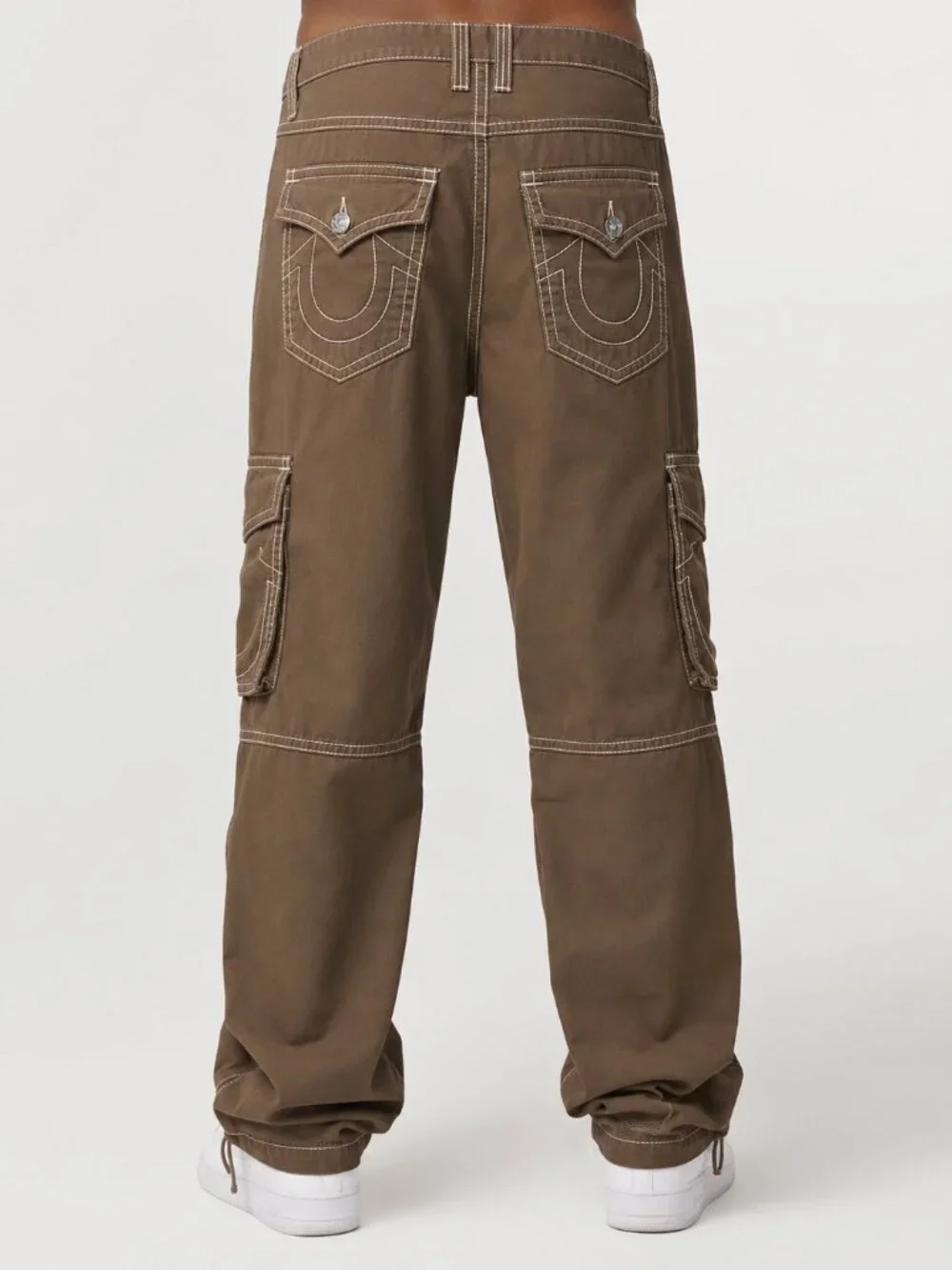 True Religion Bracken Men’s Chocolate Brown Cargo Pants 34x32 NWT - $164